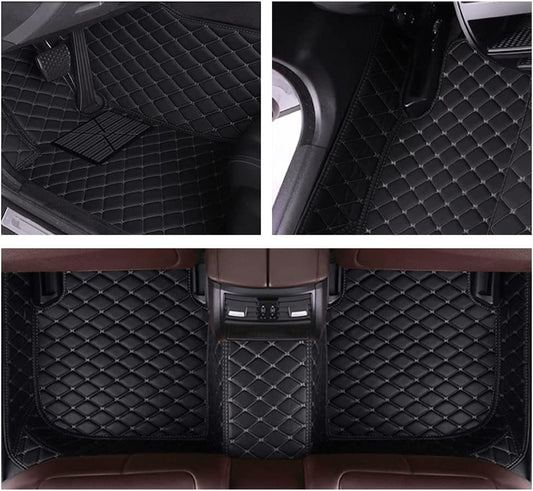 Car Floor Mats Leather Luxury Floor Liner All Weather Protection Carpet - Delicate Leather