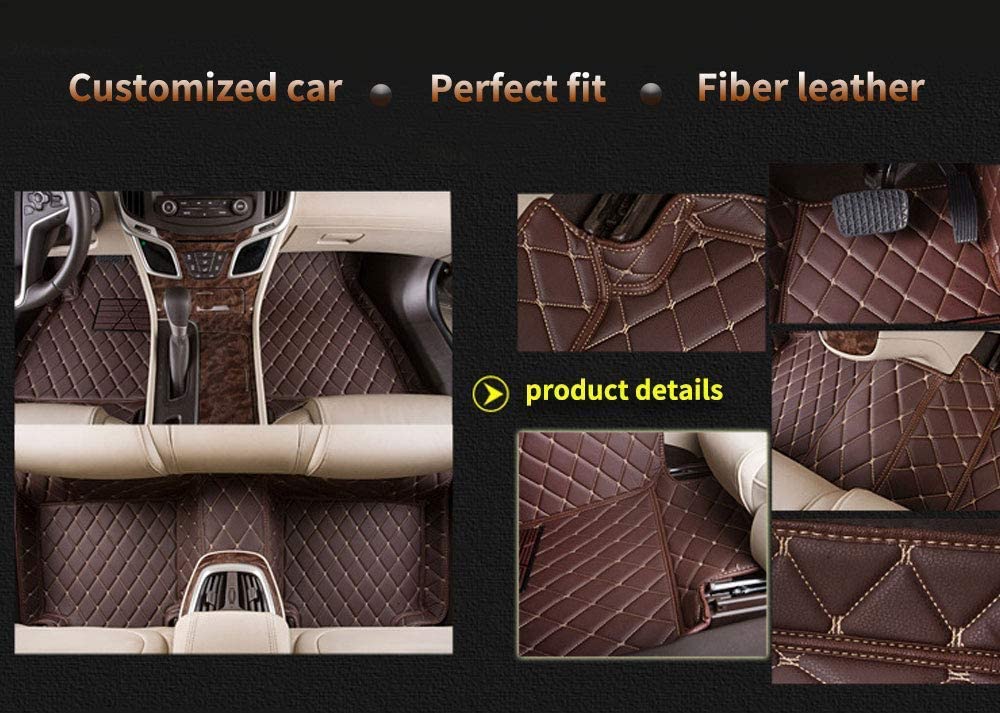 Car Floor Mats fit for X-Type 2008 Full Coverage All Weather Protection Non-Slip Leather Floor Liners - Delicate Leather