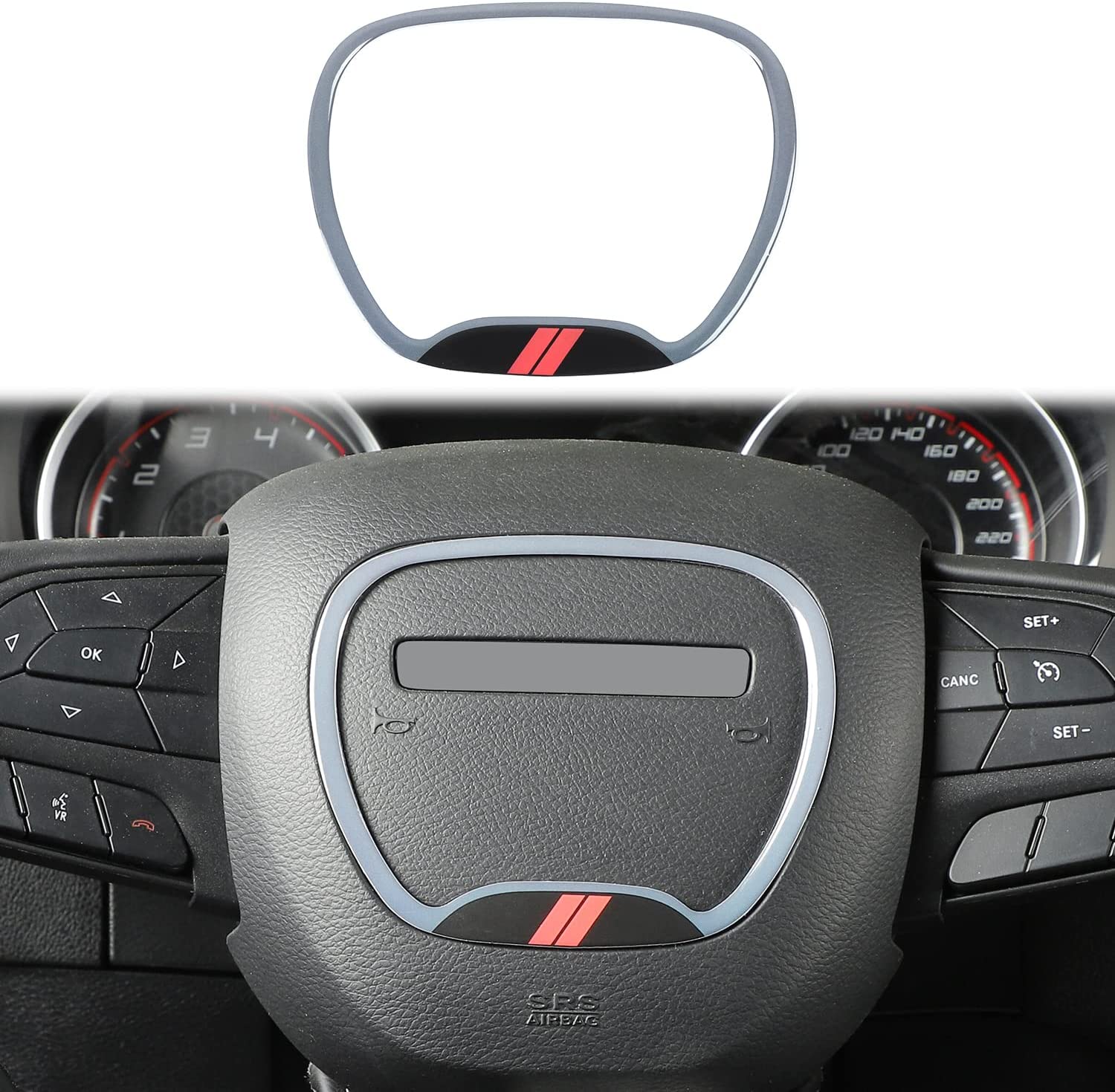 Steering Wheel Trim, for 2015-2022 Challenger Charger, for Grand Cherokee SRT8 2014-2020