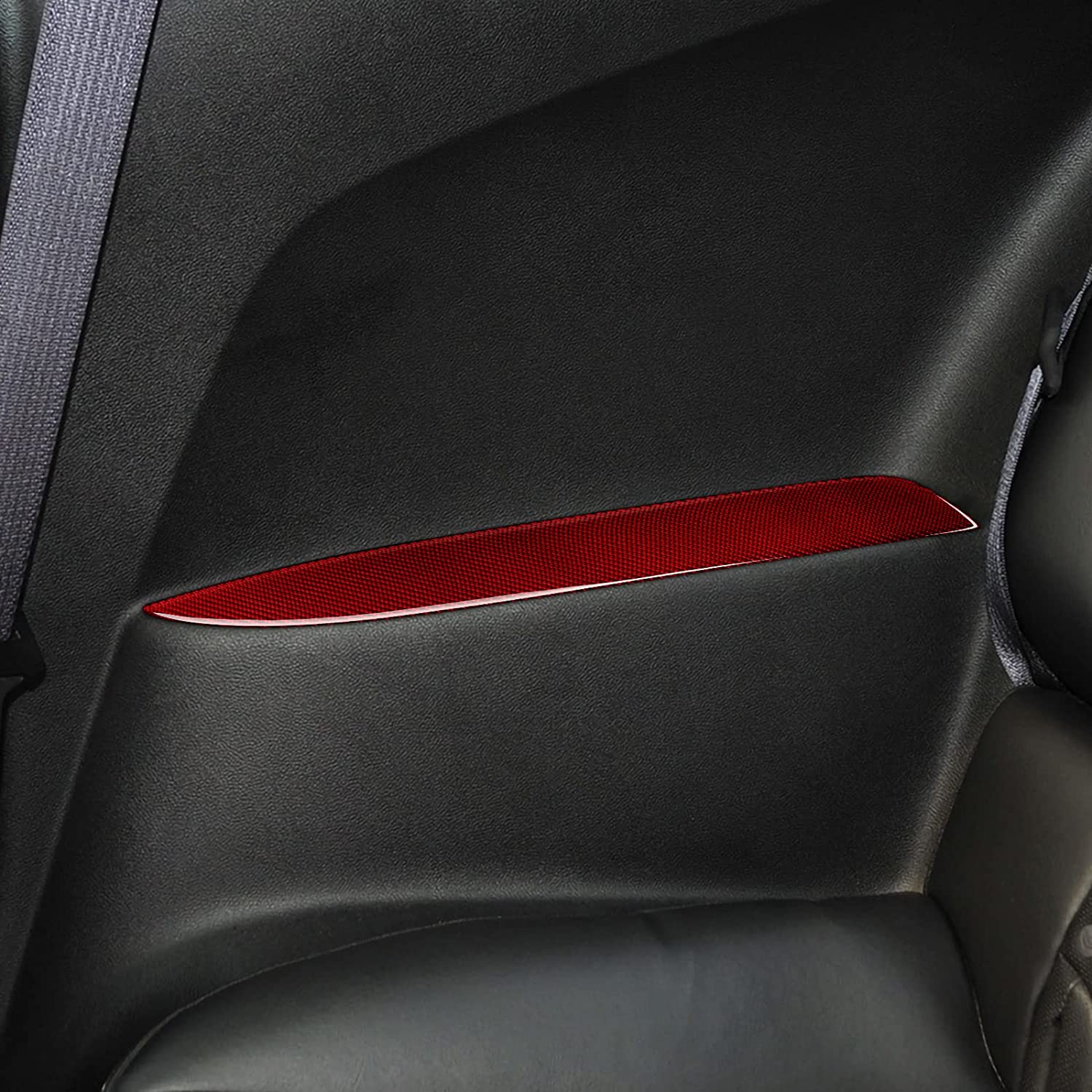 Car Rear Armrest Sticker Carbon Fiber Interior Trim Cover Decal for Chevrolet Camaro 2010 2011 2012 2013 2014 2015 Car Accessories - Delicate Leather