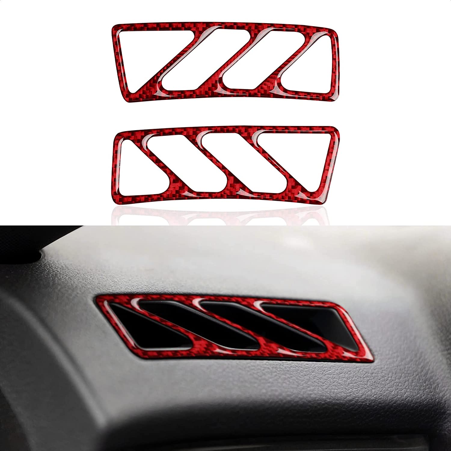 Carbon Fiber Car Air Outlet Sticker Decal Interior Trim Cover for Chevrolet Camaro 2010 2011 2012 2013 2014 2015 Accessories - Delicate Leather