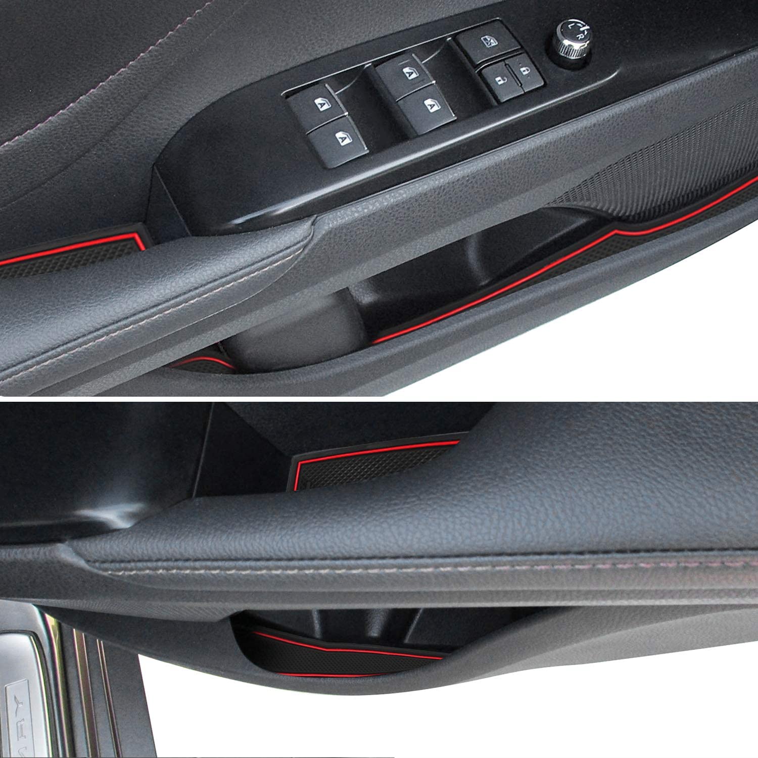 Anti Dust Mats for Toyota Camry Accessories 2018 2019 2020 2021 2022 2023 Custom Fit Door Pocket Liners Cup Holder Pads Console Mats(16pcs/Set) - Delicate Leather