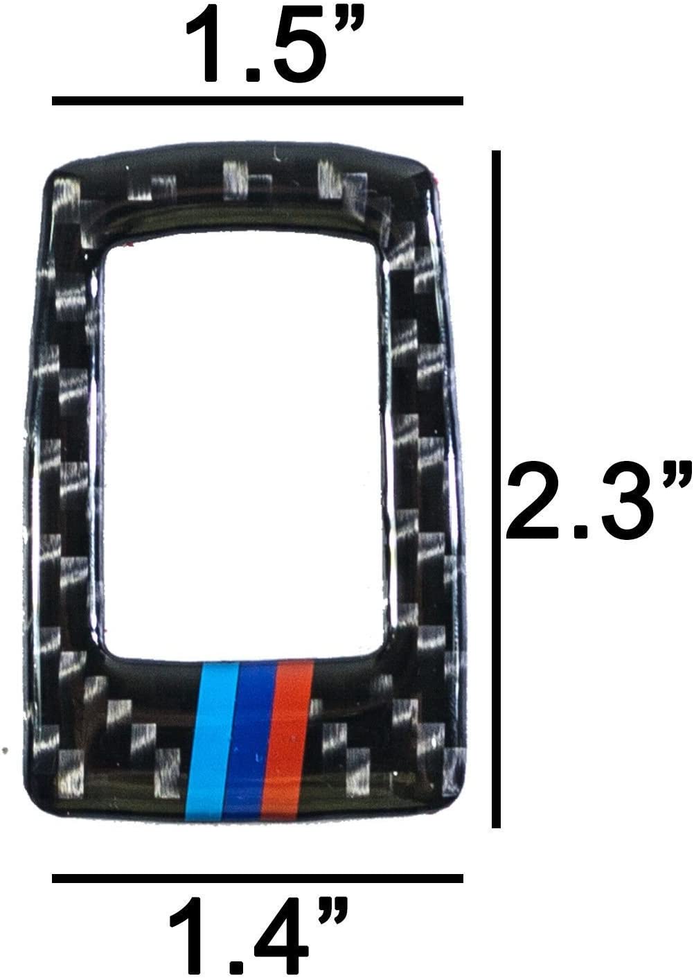 Window Lift Button Frame Cover Trim, M Colored Carbon Fiber, Compatible with BMW 3 Series F30 F31 2012-2018, GT F34 2014-2018, 4 Series F36 2015-2018 - Delicate Leather