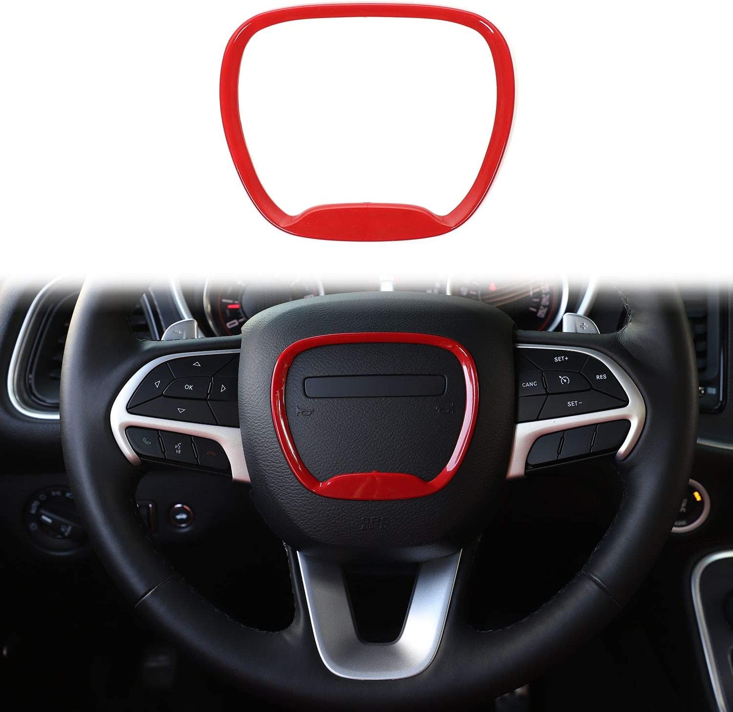 Steering Wheel Trim, for 2015-2022 Challenger Charger, for Grand Cherokee SRT8 2014-2020