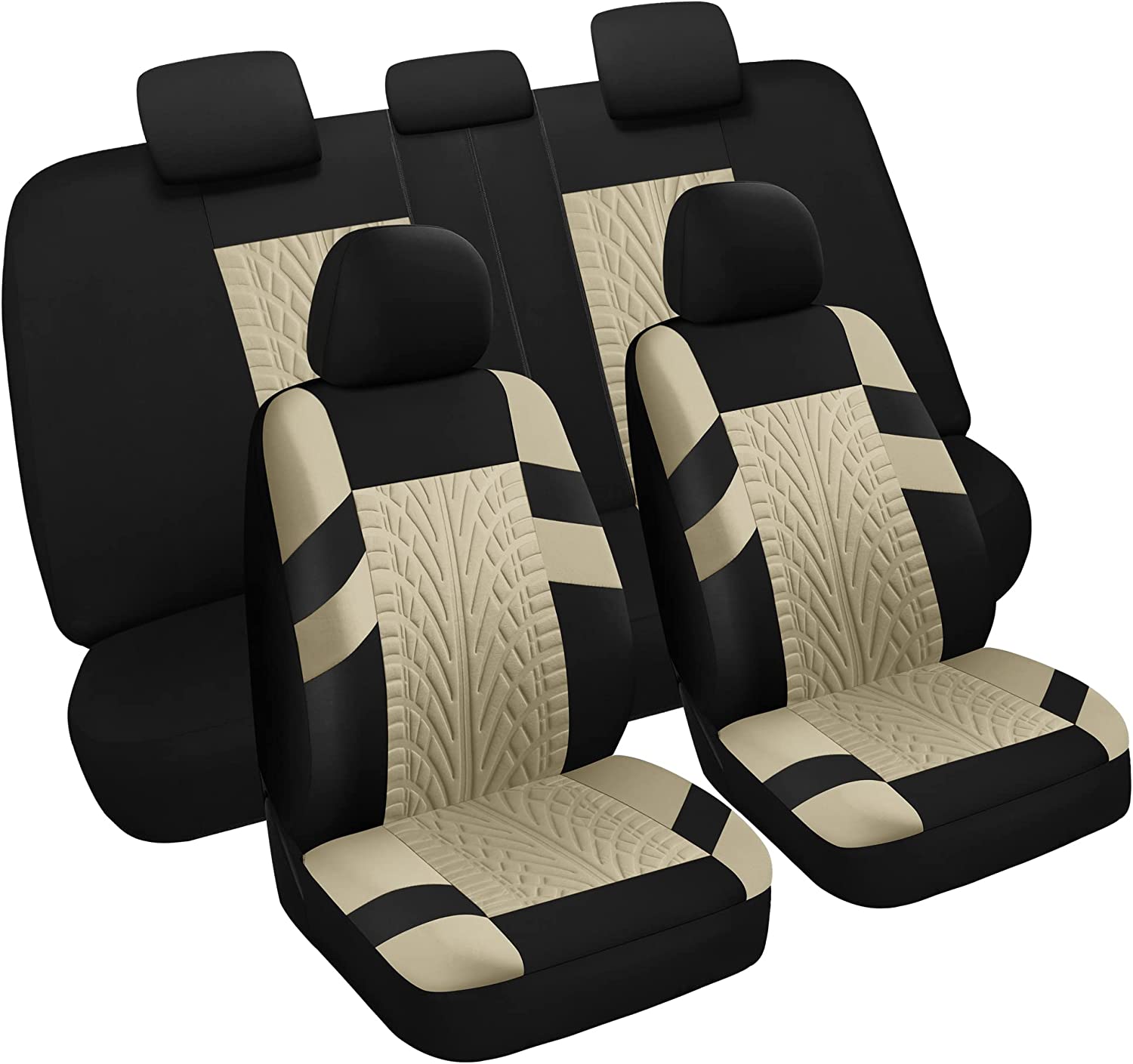 Car Seat Covers Front Pair, Universal Cloth Front Seat Covers for Car, Breathable and Washable Seat Covers for SUV, Sedan, Van, Automotive Interior Covers, Airbag Compatible, Custom For Cars