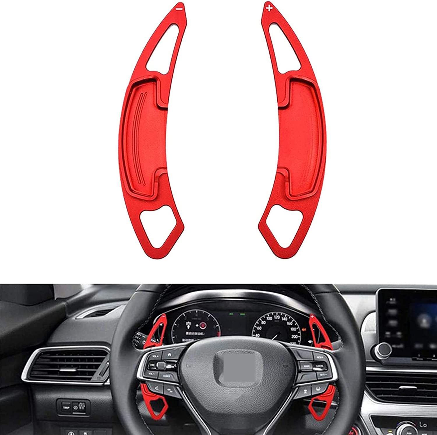 Aluminum Alloy Paddle Shift Steering Wheel Shifter Extension for Honda Accord Odyssey Spirior Civic CR-V UR-V Hybird Inspex Insight Crown Road, for Acura CDX RDX ILX MDX TXL TLX-L - Delicate Leather