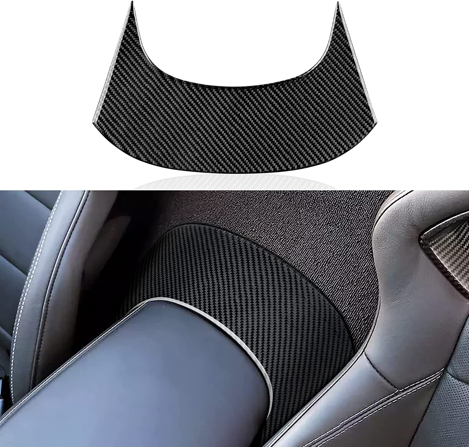 Corvette C7 Car Multimedia Sticker Decal Carbon Fiber Interior Trims Accessories Cover for Chevrolet Corvette C7 2014 2015 2016 2017 2019-Ships from The US - Delicate Leather