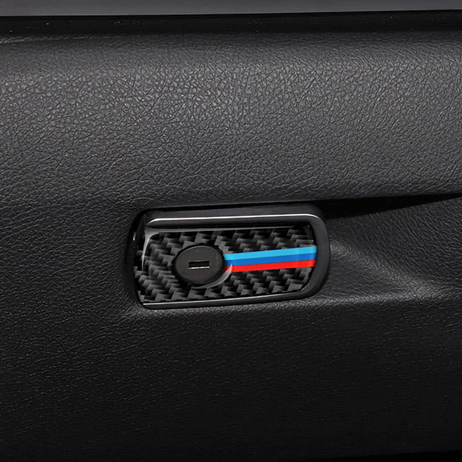Car Glove Box Decal Storage Box Sticker Carbon Fiber Trim Compatible with F30 F31 F34 3GT F32 F33 F36 3 4 Series Accessories - Delicate Leather  