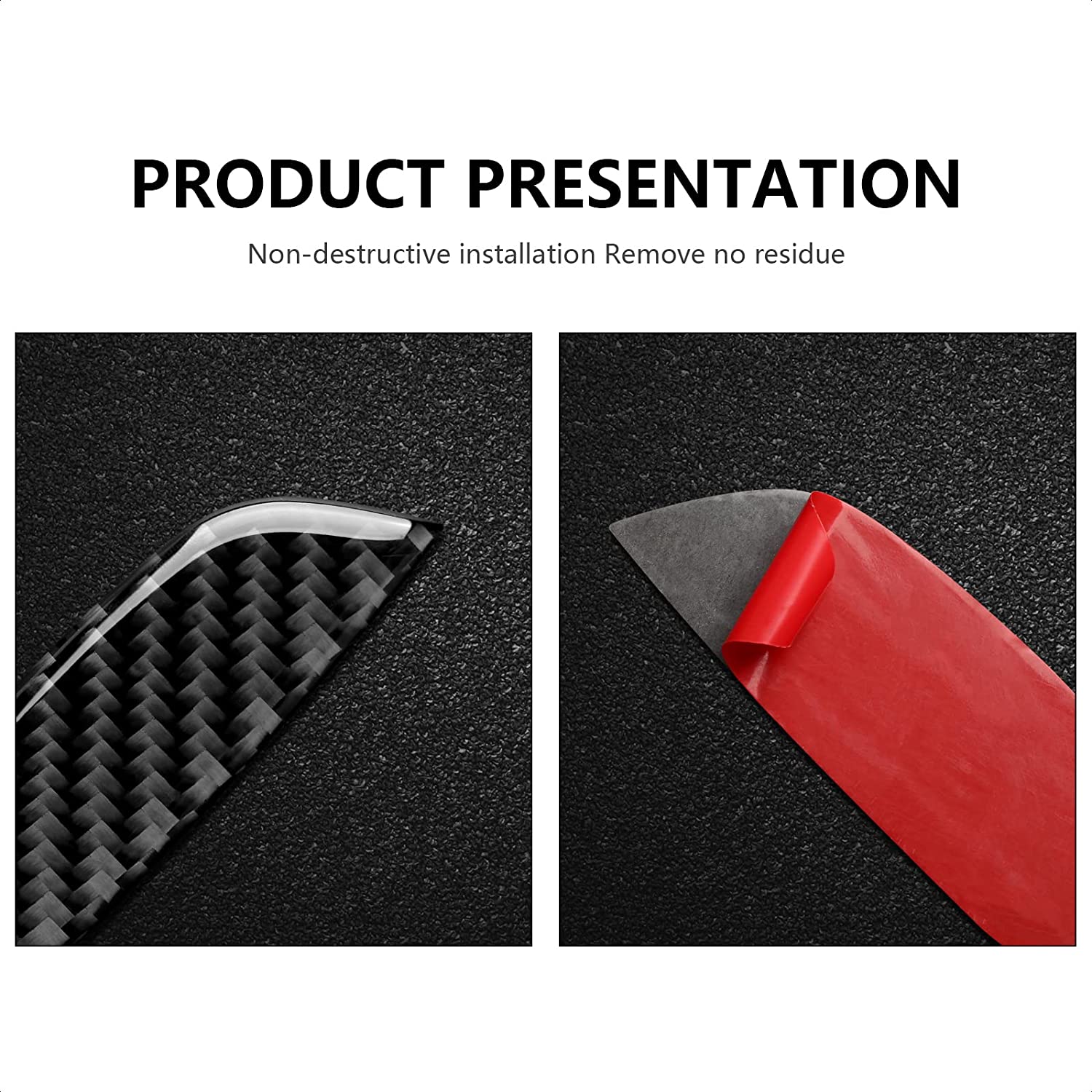 2PCS Car Door Bowl Sticker Door Pull Handles Decal Carbon Fiber Trim Compatible with BMW F30 F31 F34 3GT F32 F33 F36 3 4 Series Accessories, 2013-2019 - Delicate Leather