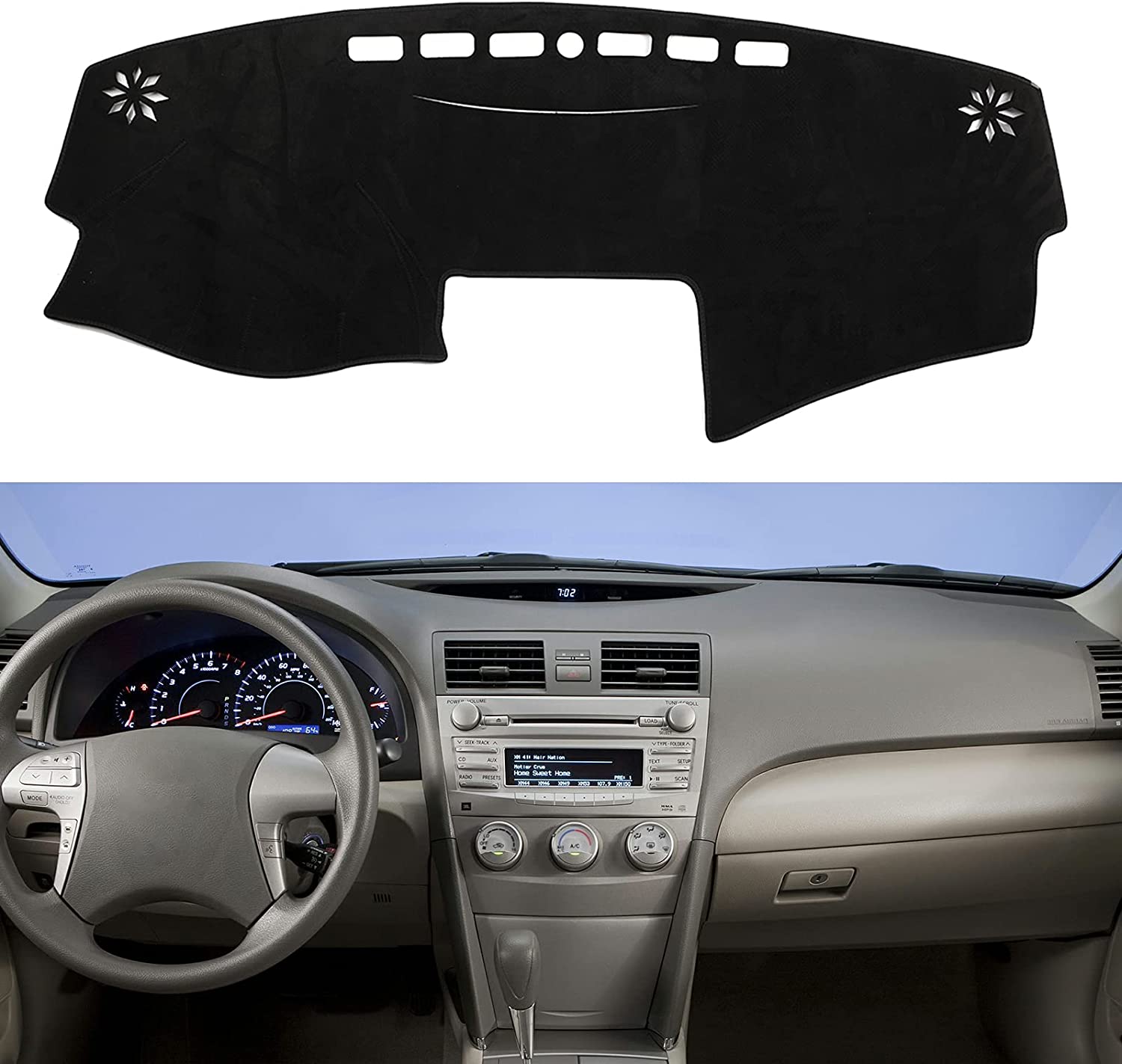 Dashboard Cover Dash Mat Compatible with 2007 2008 2009 2010 2011 Toyota Camry Accessories Dash Covers - Delicate Leather