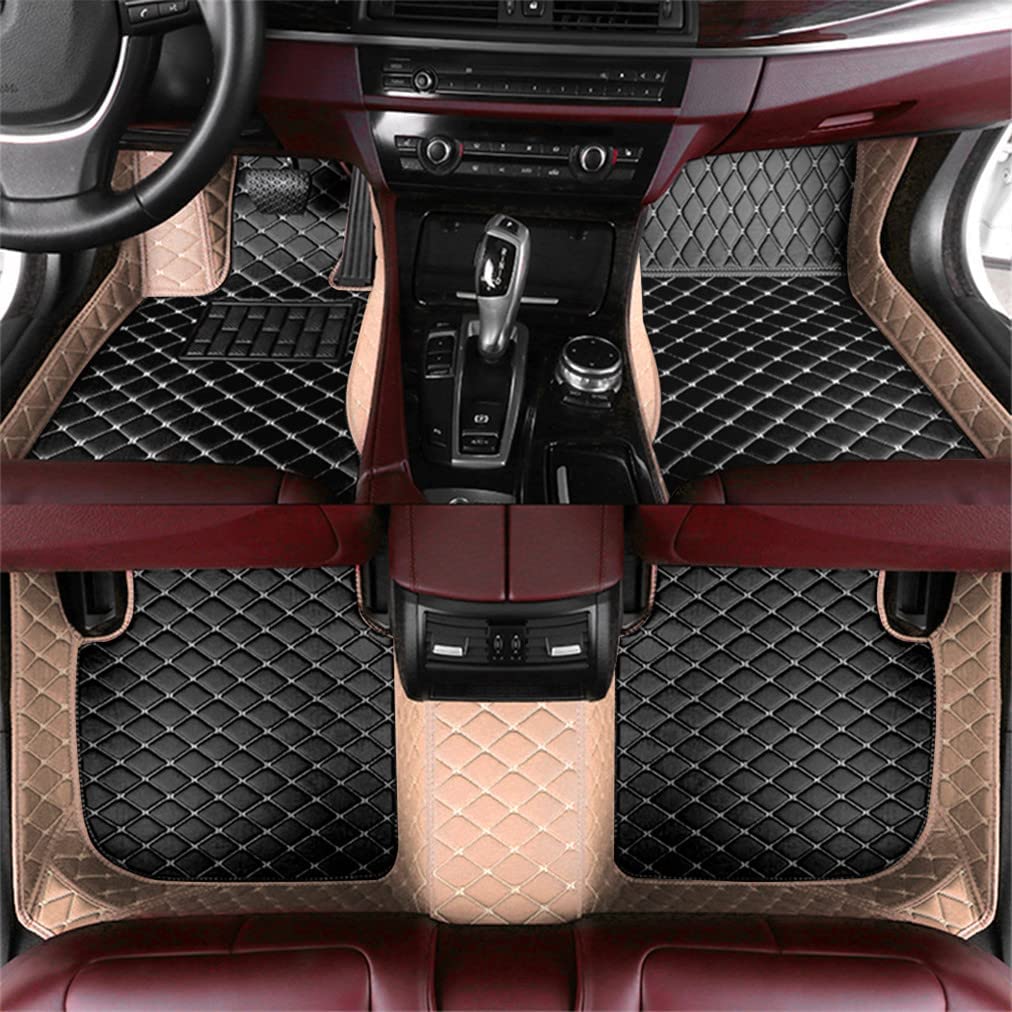 Car Floor Mats for Toyota, Leather Luxury Floor Liner All Weather Protection Carpet, Toyota Camry XV40 2006-2011 - Delicate Leather