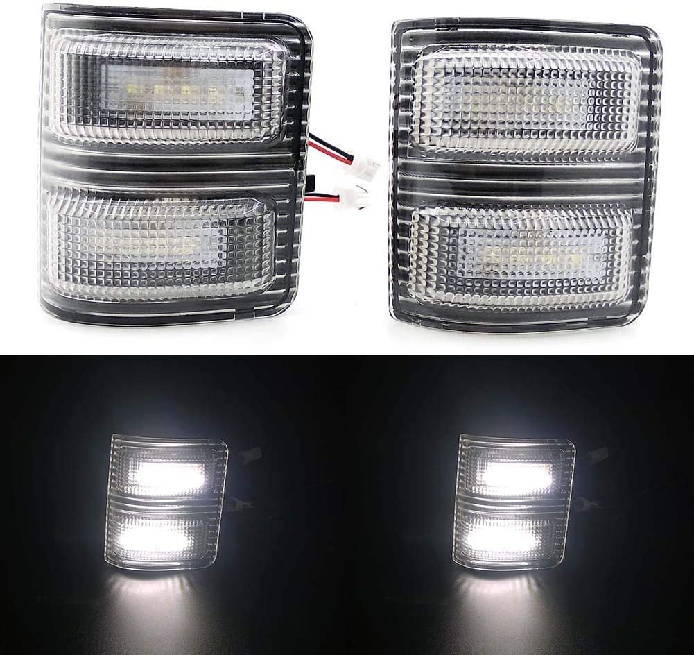 2PCS LED Side Mirror Marker Light Turn Signal Lamp Compatible with 2008 to 2016 Ford F250 F350 F450 F550 Super Duty Pickup Truck, Smoke Lens / Clear Lens - Delicate Leather