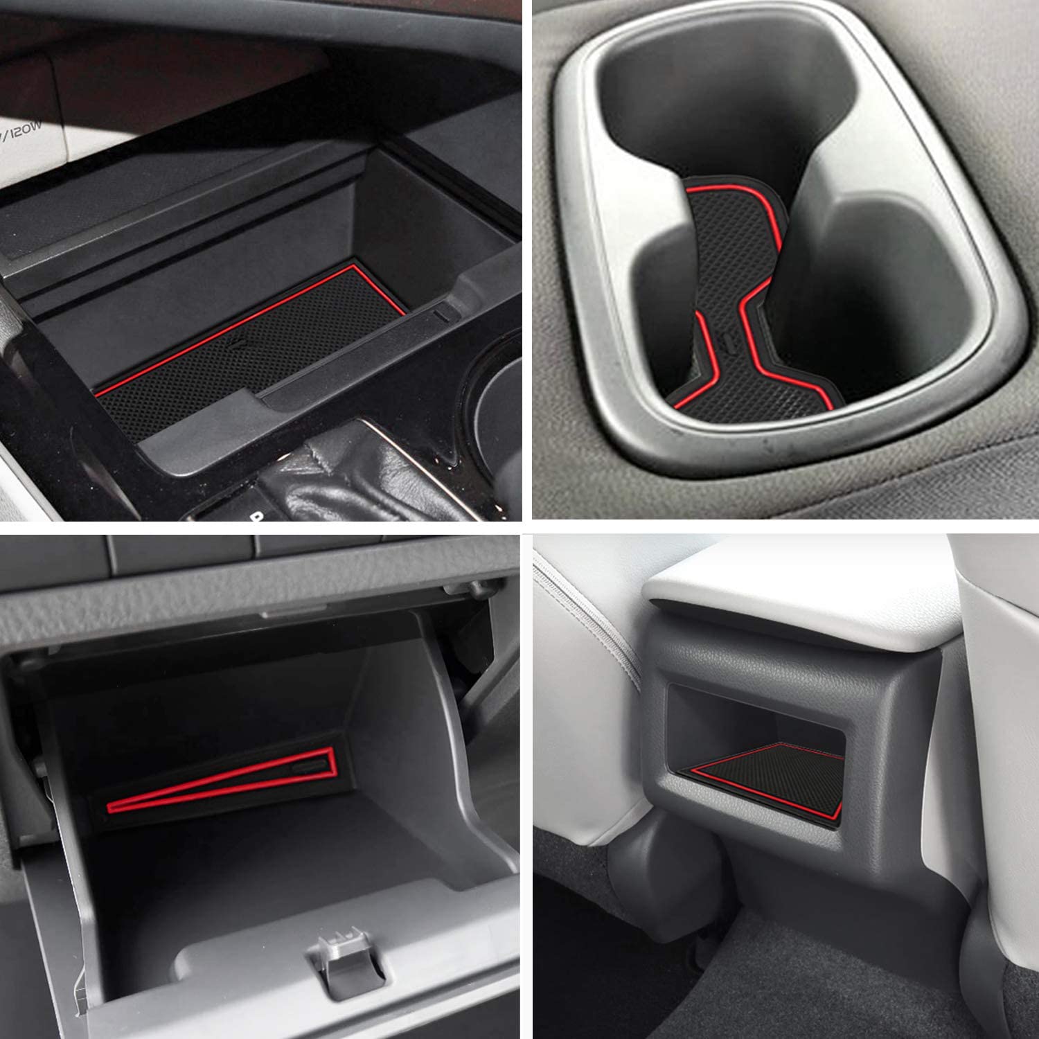 Anti Dust Mats for Toyota Camry Accessories 2018 2019 2020 2021 2022 2023 Custom Fit Door Pocket Liners Cup Holder Pads Console Mats(16pcs/Set) - Delicate Leather