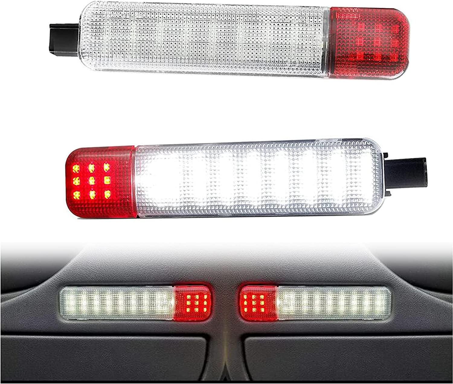 LED Interior Door Lights Courtesy Door Light Assembly Front or Rear Door Reflectors Panel Lights Lamp Compatible with Ford 1999-2007 F250 F350 F450 F550 Super Duty& 2000-2005 Excursion