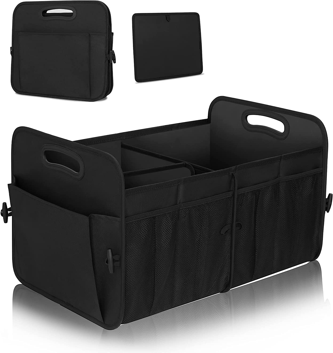 Car Trunk Organizer,Car Storage Organizer with 72L Large Capacity Waterproof Collapsible and 11 Pockets, Trunk Organizer for Car Suv/Jeep/Sedan