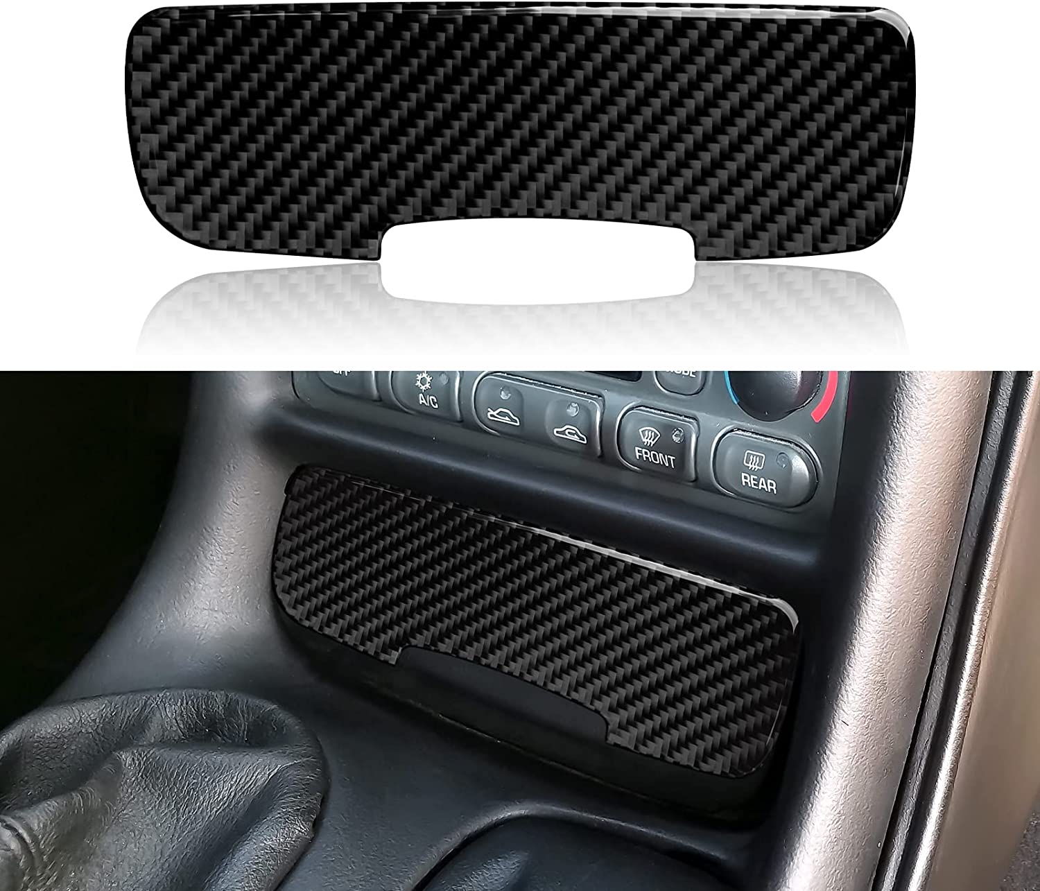 Carbon Fiber Car Power Outlet Cover Interior Trim Sticker Decal for Chevrolet Corvette C5 1998 1999 2000 2001 2002 2003 2004 Accessories - Delicate Leather