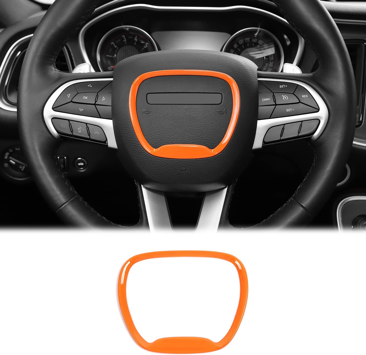 Steering Wheel Trim, for 2015-2022 Challenger Charger, for Grand Cherokee SRT8 2014-2020