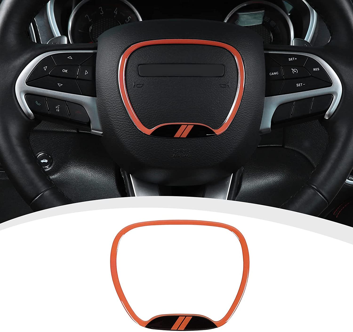 Steering Wheel Trim, for 2015-2022 Challenger Charger, for Grand Cherokee SRT8 2014-2020