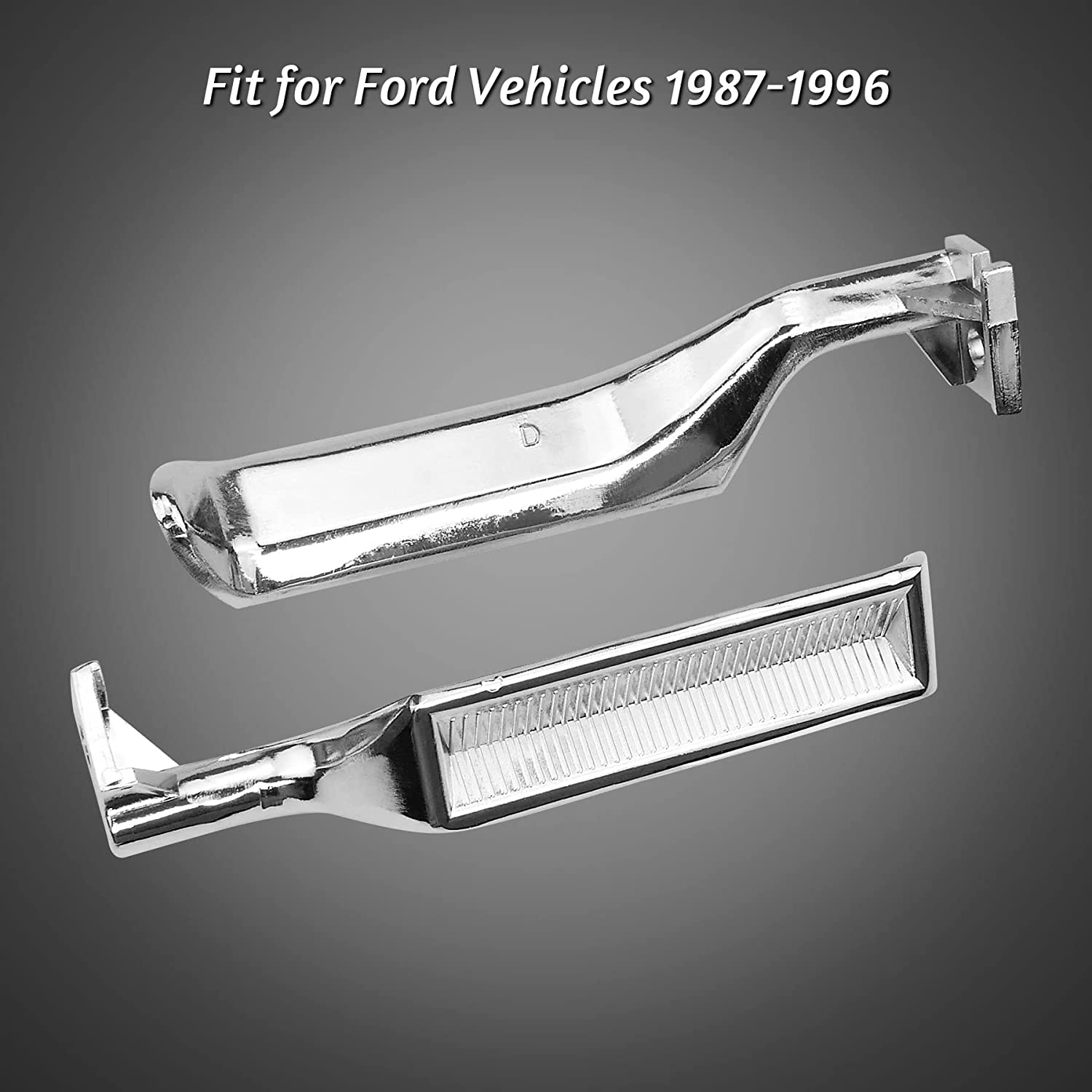 All Metal Interior Door Handle Compatible with Ford Bronco F150 F250 F350 F53 F59 F800 1987-1996, Right Left Front Driver & Passenger Side Pair Replaces E7TZ-1522601-A, E7TZ-1522600-A, 77177, 77178 - Delicate Leather