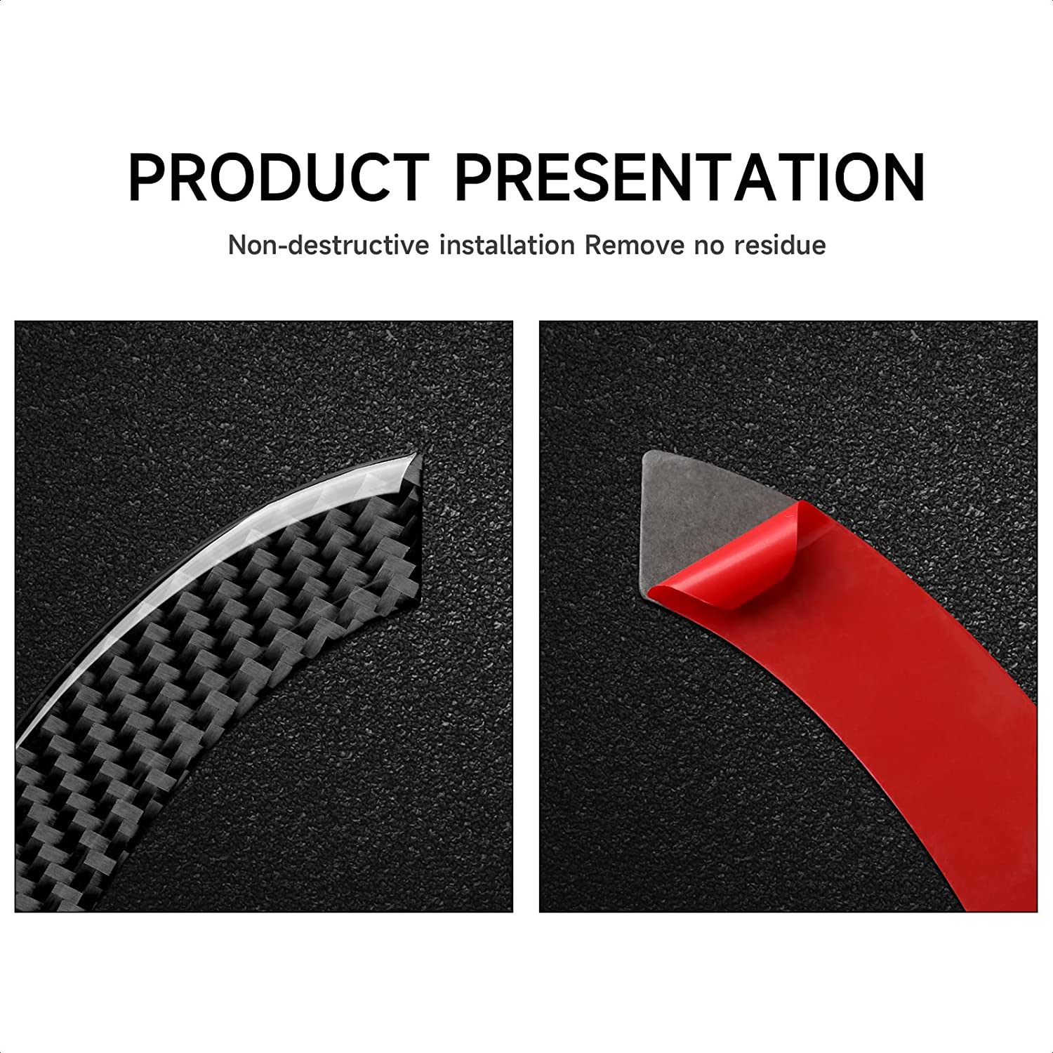 2PCS Center Console Trim Car Glove Box Sticker Carbon Fiber Decal fits for BMW F30 F31 F34 3GT F32 F33 F36 Interior Accessories - Delicate Leather