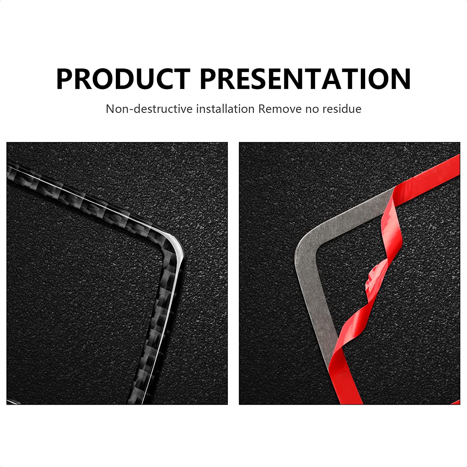 Car Gear Shift Panel Sticker Decal Carbon Fiber Interior Trim Cover Compatible with Camaro 2010 2011 2012 2013 2014 2015 Car Decoration Accessories - Delicate Leather  