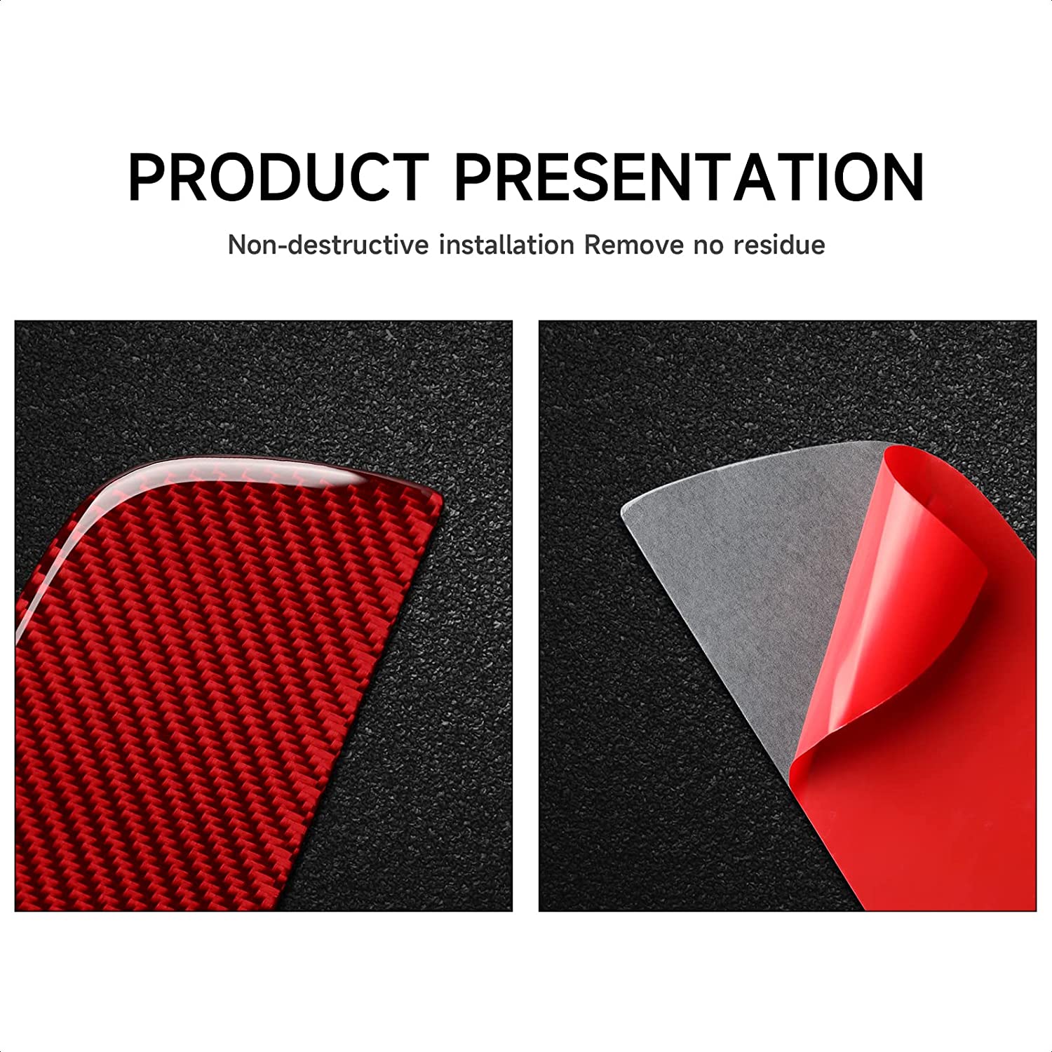 Car Rear Armrest Sticker Carbon Fiber Interior Trim Cover Decal for Chevrolet Camaro 2010 2011 2012 2013 2014 2015 Car Accessories - Delicate Leather