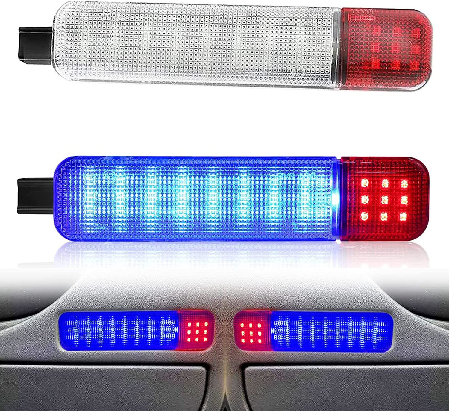 LED Interior Door Lights Courtesy Door Light Assembly Front or Rear Door Reflectors Panel Lights Lamp Compatible with Ford 1999-2007 F250 F350 F450 F550 Super Duty& 2000-2005 Excursion
