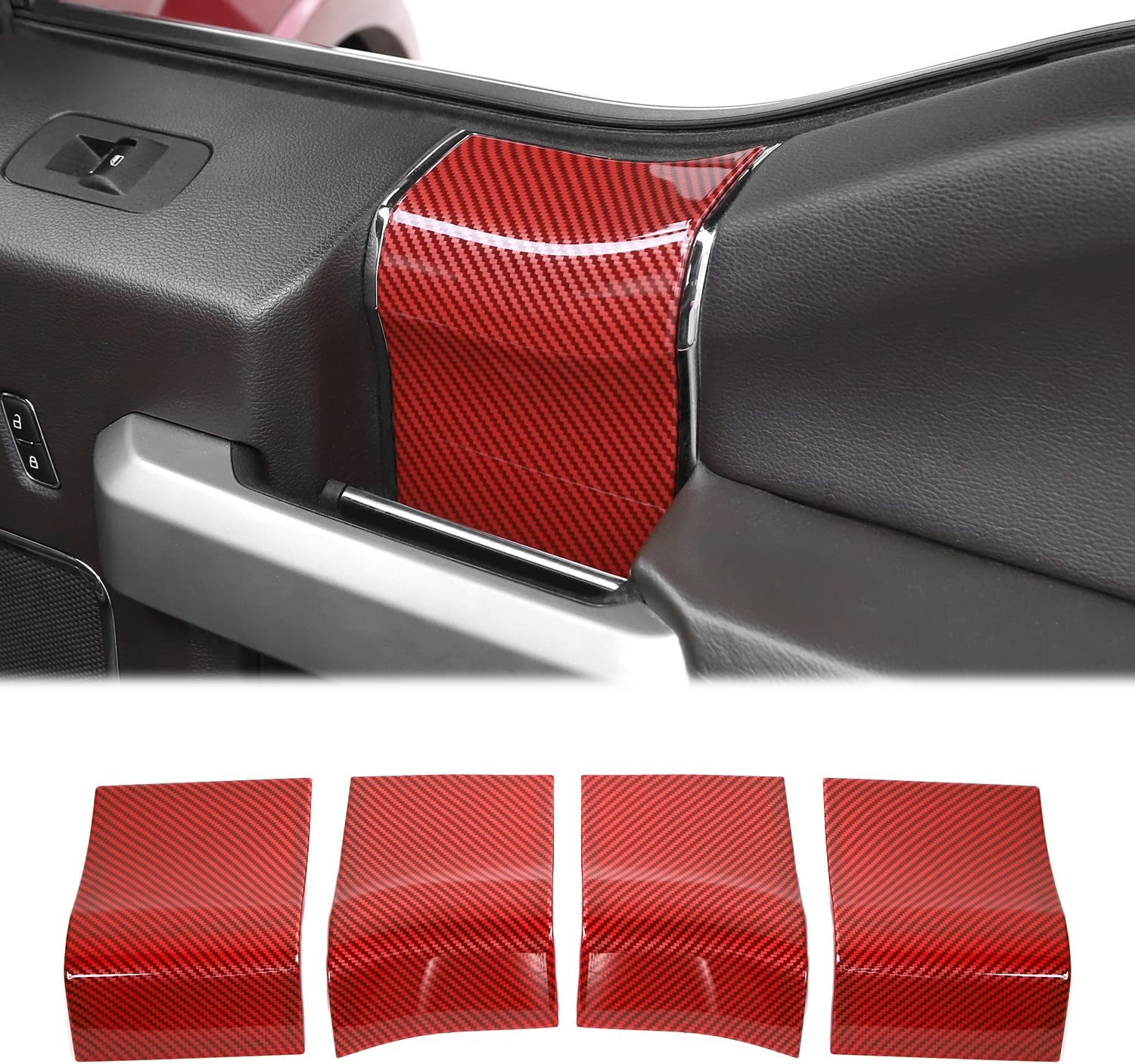 Interior Door Handle Panel Trim ABS Cover Accessories for 2015-2020 F150