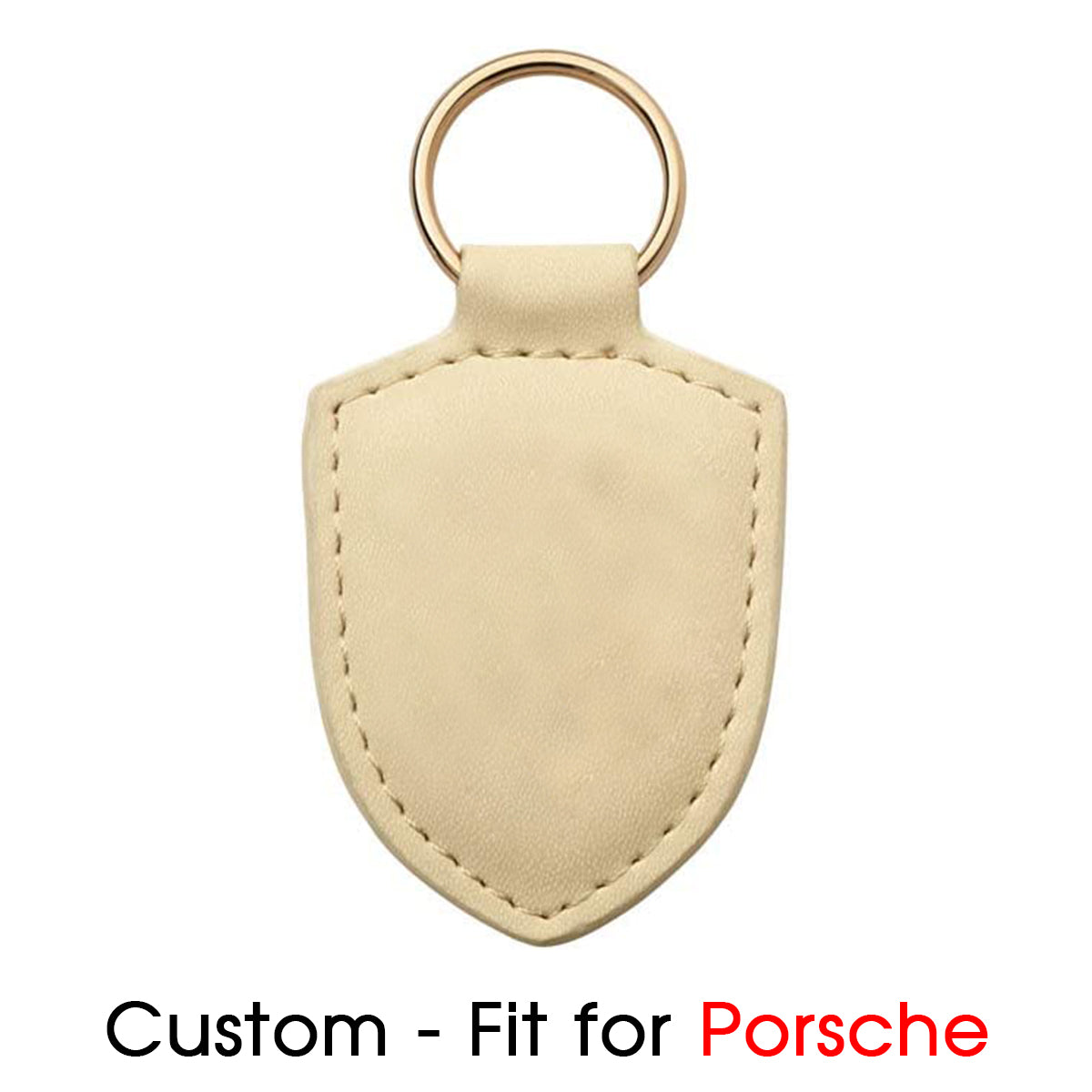 Porsche Crest Keyring - Delicate Leather