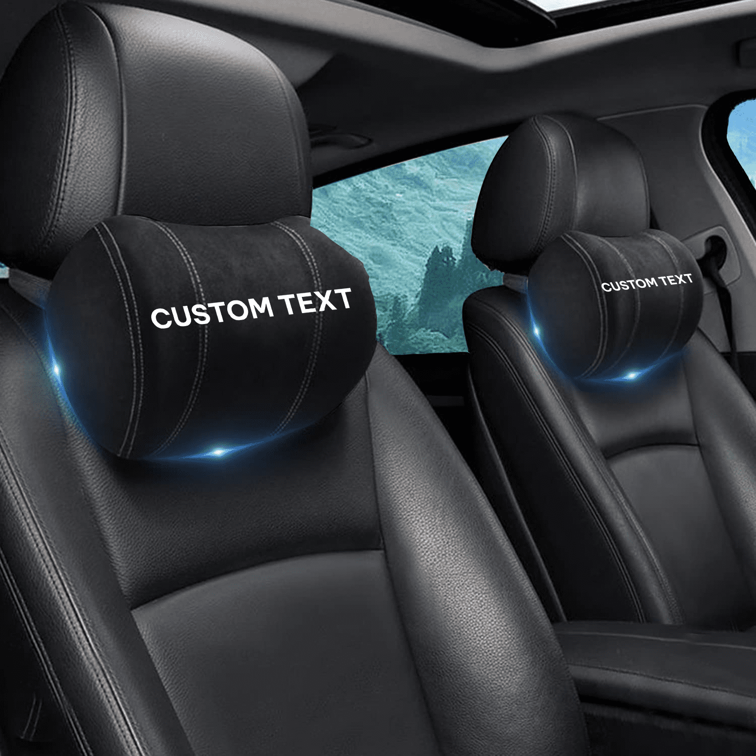 Delicate Leather Car Seat Headrests Enhance Comfort and Safety for Your Drive