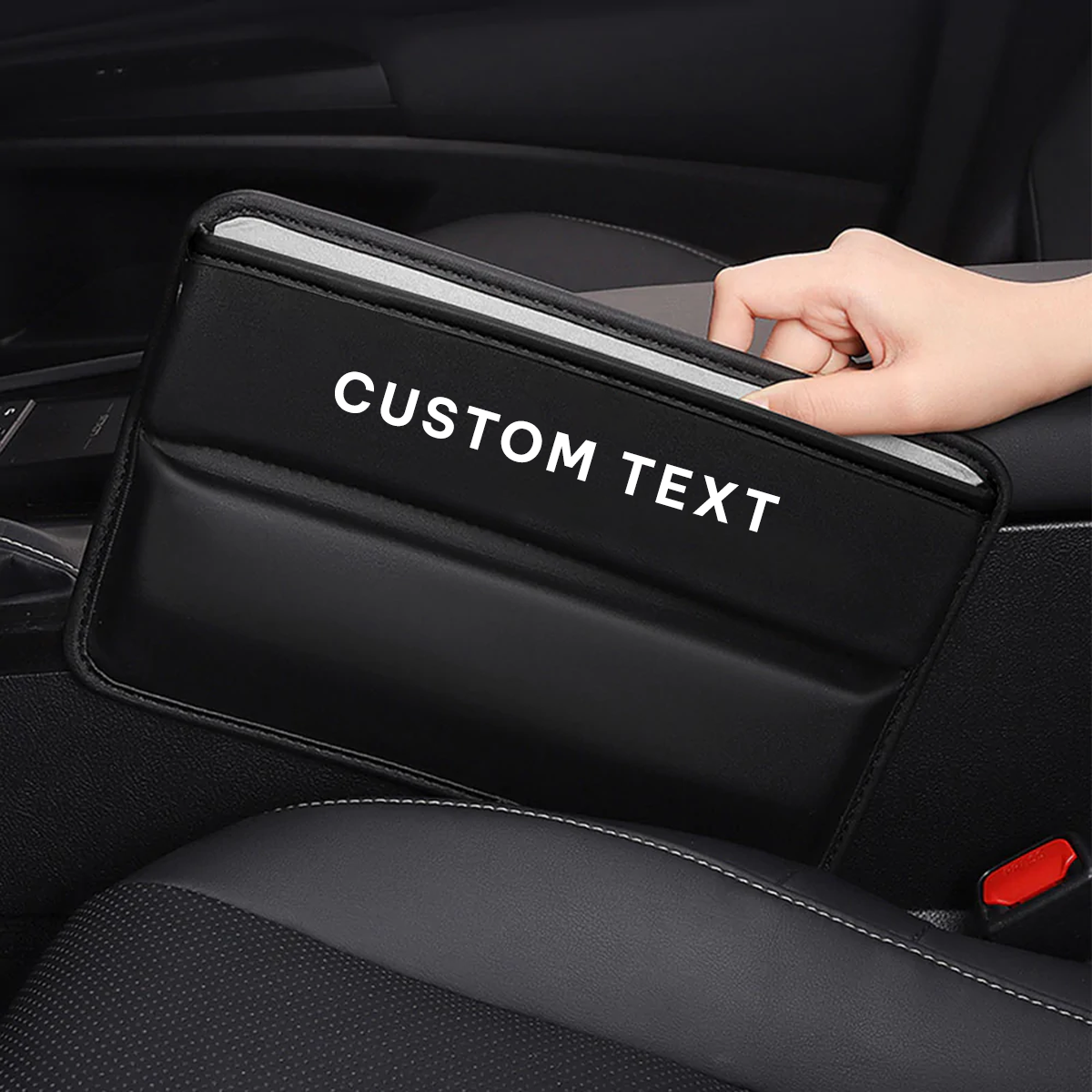 Custom Text and Logo Car Seat Gap Filler Organizer, Custom For All Car