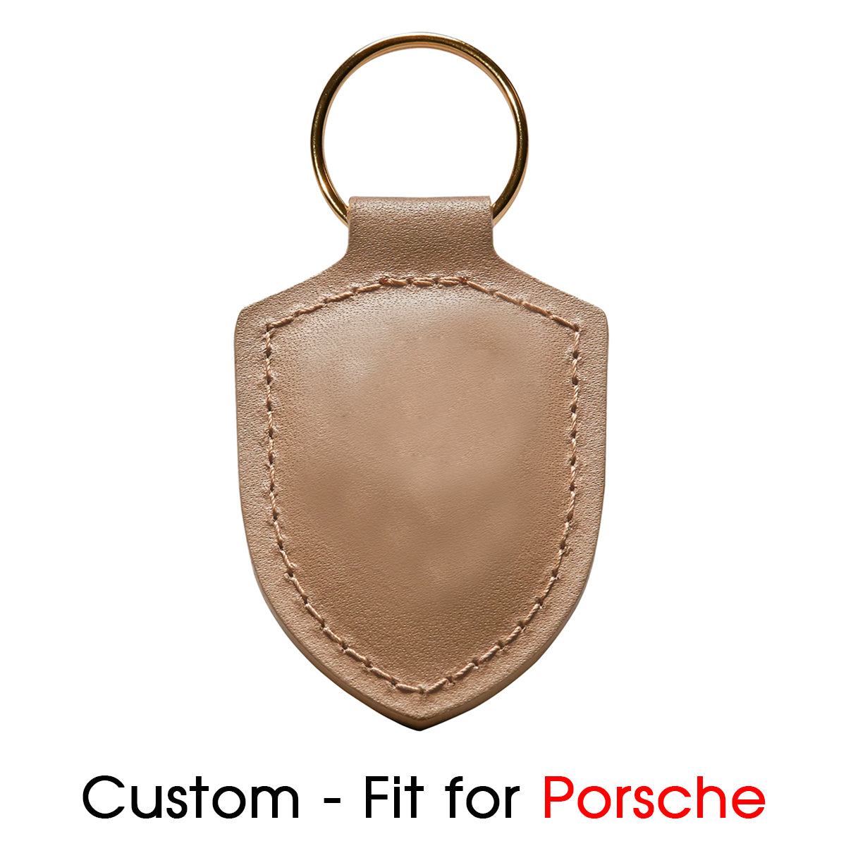 Porsche Crest Keyring - Delicate Leather