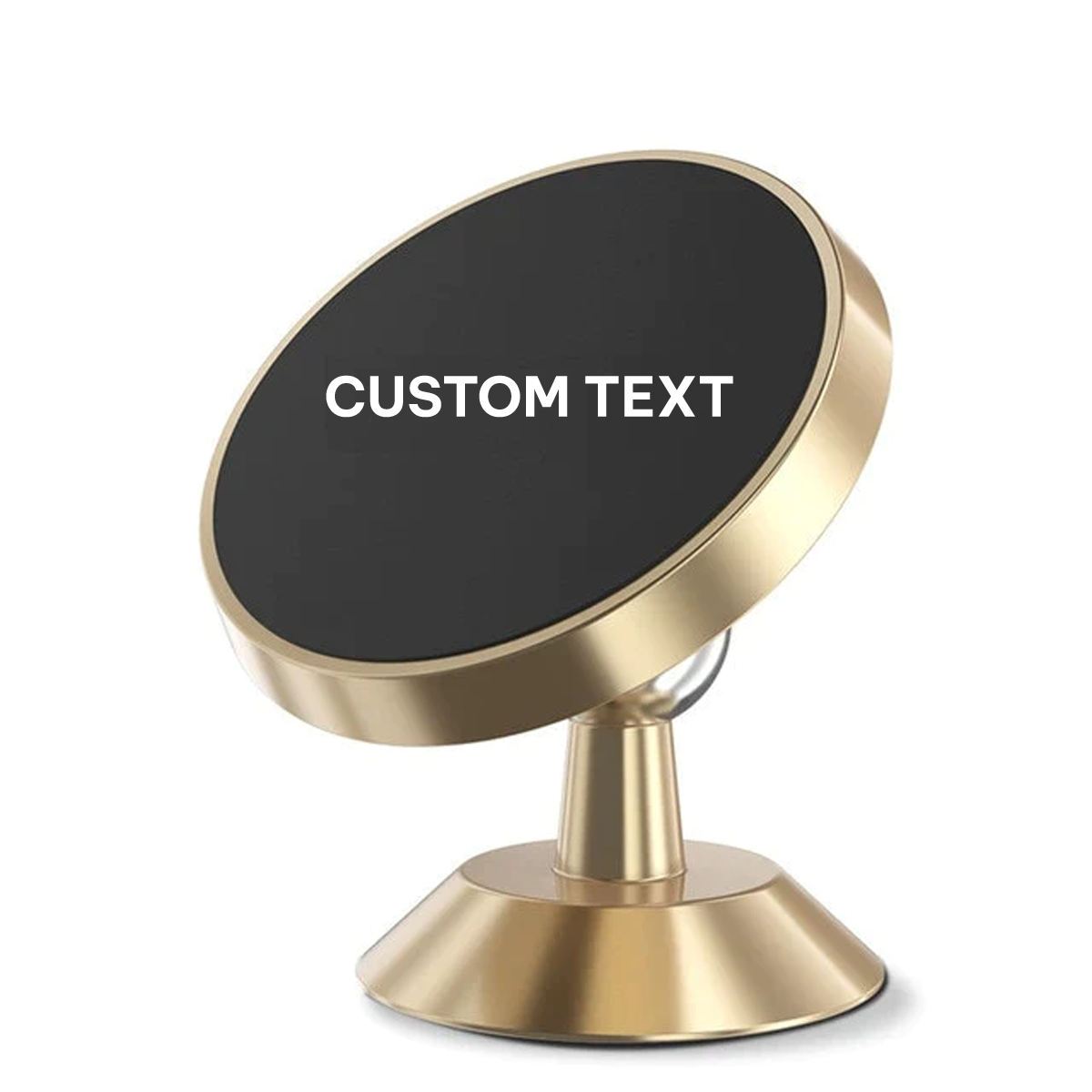 Custom Text Magnetic Phone Mount, Super Strong Magnet with 4 Metal Plate, Car Magnetic Phone Holder, 360° Rotation, Universal Dashboard car Mount Fits All Cell Phones, Set of 2