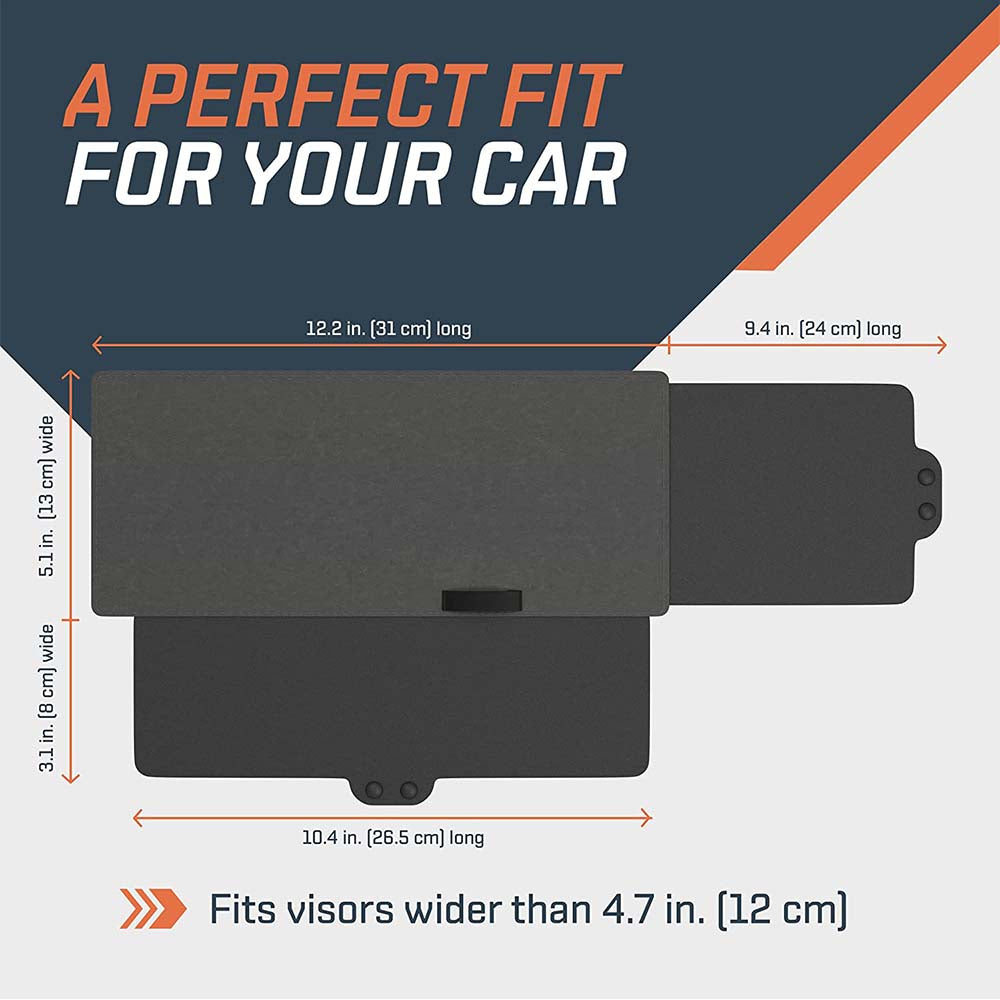 Polarized Sun Visor Sunshade Extender for Car with Polycarbonate Lens, Custom For Your Cars, Anti-Glare Car Sun Visor Protects from Sun Glare, Snow Blindness, UV Rays, Universal for Cars, SUVs VE13999 - Delicate Leather