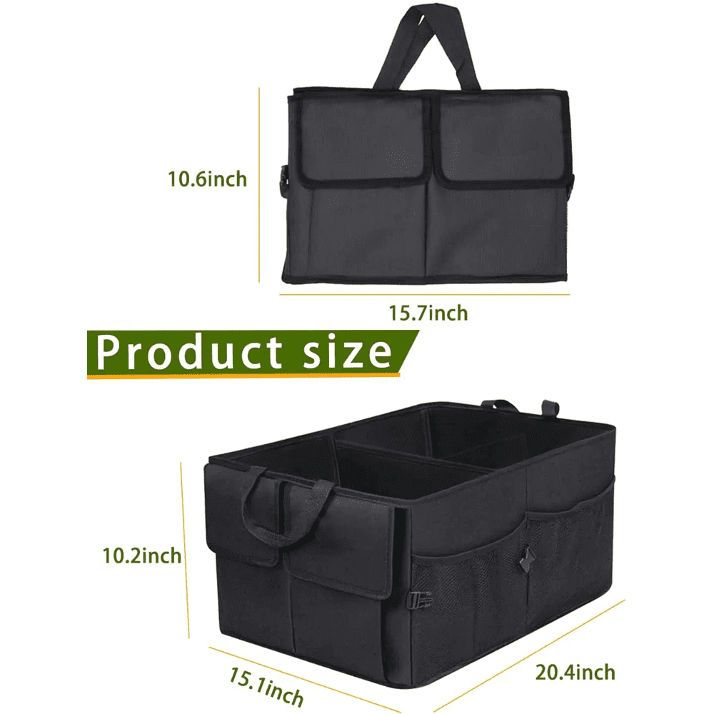 Custom Text and Logo Car Trunk Organizer, Fit with Volkswagen, Foldable Car Trunk Storage Box, Storage Bag, Waterproof, Dust-proof, Stain-Resistant - Delicate Leather