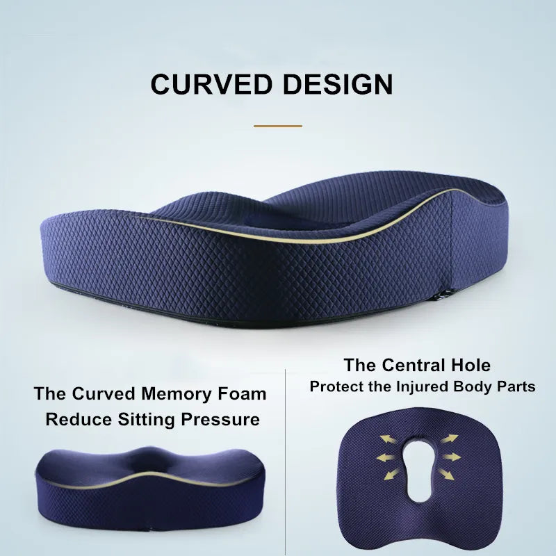 Car Seat Cushion for Coccyx Sciatica Tailbone Pain Relief, Seat Cushion For Car Seat Driver, Seat Cushion For Truck Driver, Car Seat Cushions For Short People,for Office Chair,Wheelchair,Plane - Delicate Leather