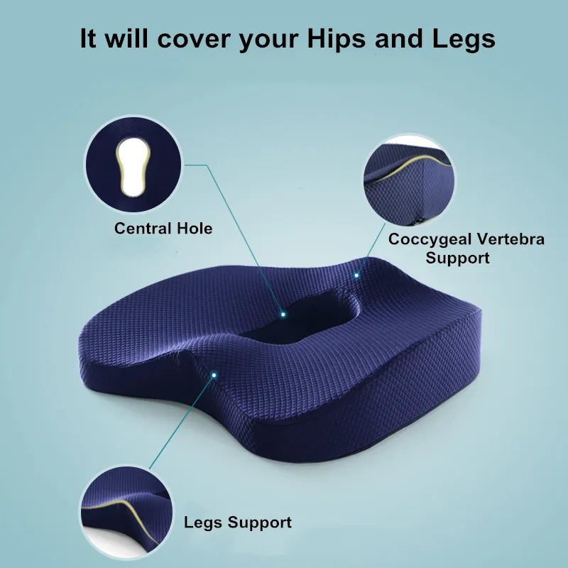 Car Seat Cushion for Coccyx Sciatica Tailbone Pain Relief, Seat Cushion For Car Seat Driver, Seat Cushion For Truck Driver, Car Seat Cushions For Short People,for Office Chair,Wheelchair,Plane - Delicate Leather