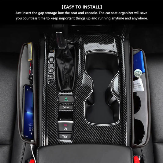 Mercedes-Benz Car Seat Gap Filler Organizer Premium PU Leather - Delicate Leather