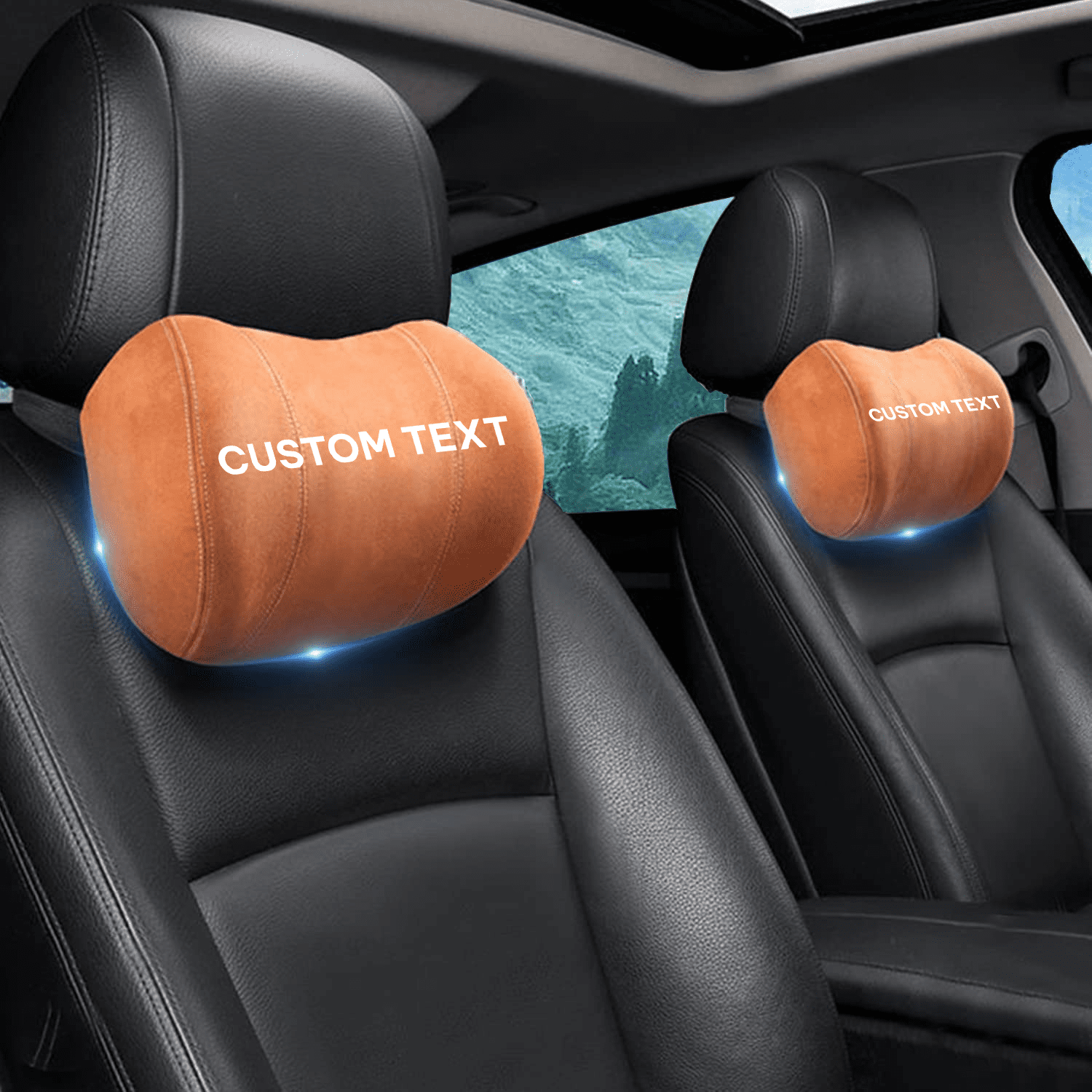 Delicate Leather Car Seat Headrests Enhance Comfort and Safety for Your Drive