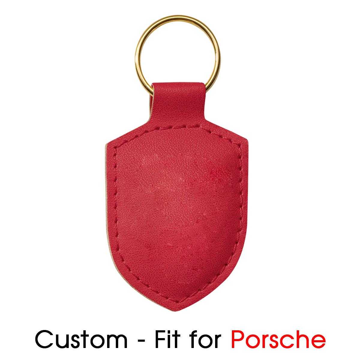 Porsche Crest Keyring - Delicate Leather