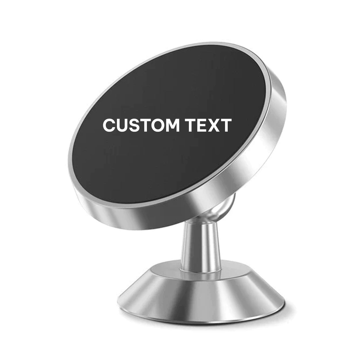 Custom Text and Logo Magnetic Phone Mount, Fit with all car, Super Strong Magnet with 4 Metal Plate, Car Magnetic Phone Holder, 360° Rotation, Universal Dashboard car Mount Fits All Cell Phones, Set of 2