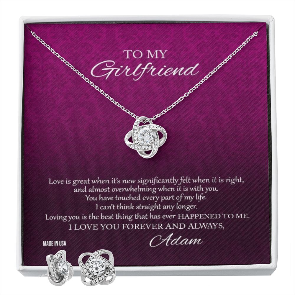 Custom To My Girlfriend I Love You 14k White Gold Pendant Necklace Jewelry Gift For Girlfriend Mother day - Delicate Leather  