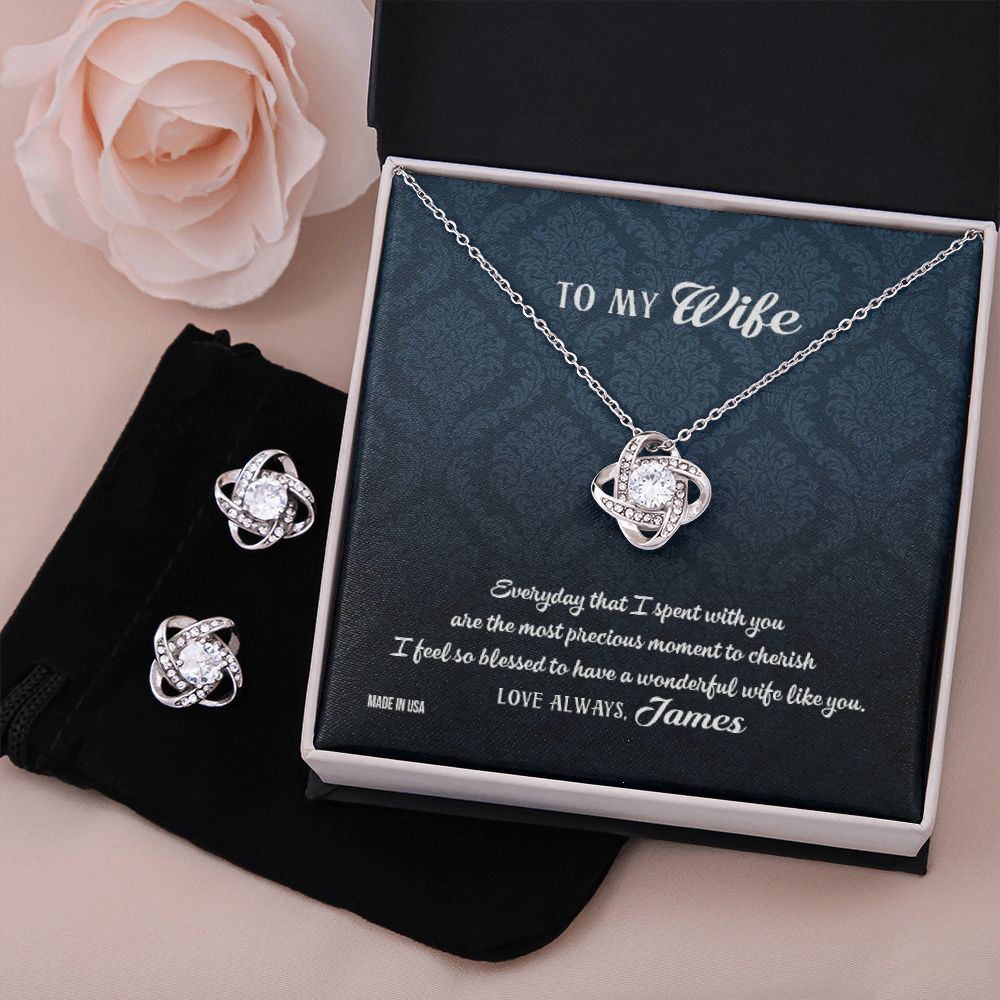 Custom To My Wife Every Day That I Spend With You Necklace Jewelry 14k White Gold Pendant Necklace Jewelry Gift For Wife Mother day