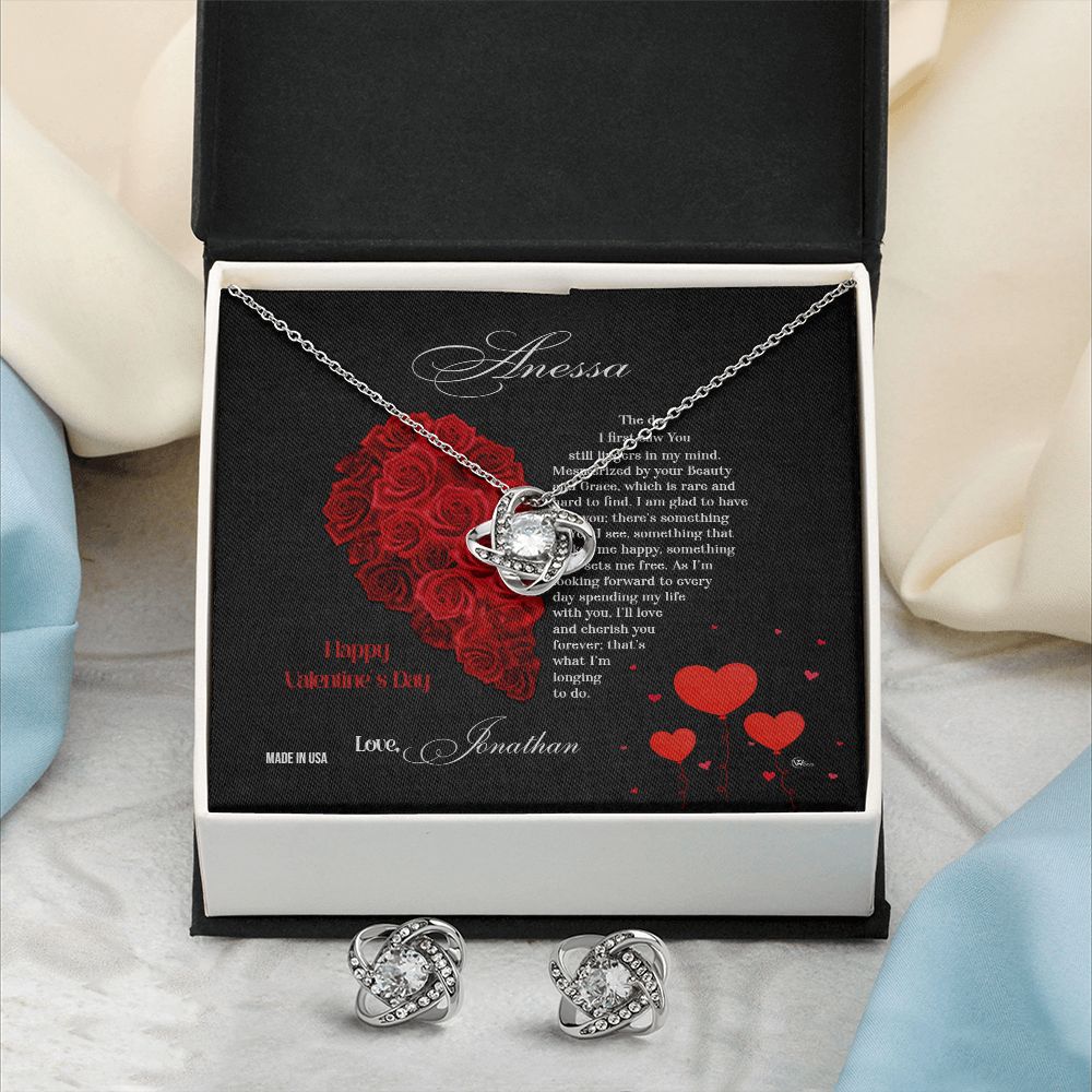 Custom Name The Day I First Saw You Still Lingers in My Mind 14k White Gold Pendant Necklace Jewelry Gift For Wife Fiancee Woman Mother day - Delicate Leather  