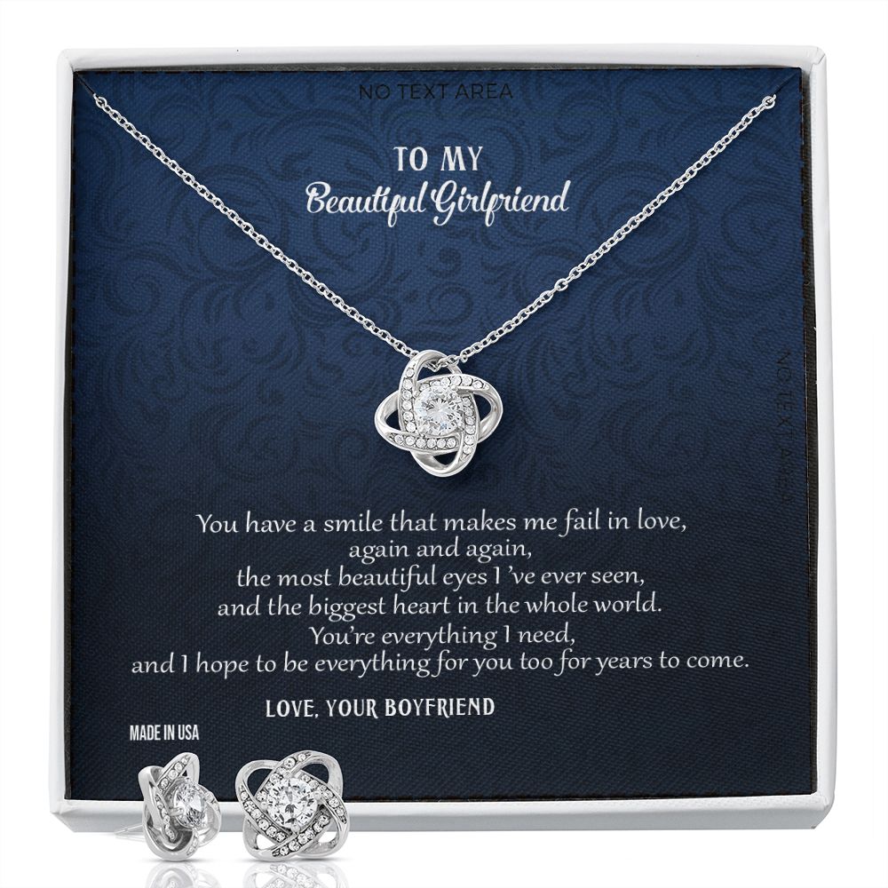 Custom To My Beautiful Girlfriend You're Everything I Need 14k White Gold Pendant Necklace Jewelry Gift For Girlfriend Mother day - Delicate Leather
