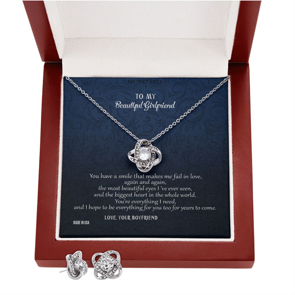 Custom To My Beautiful Girlfriend You're Everything I Need 14k White Gold Pendant Necklace Jewelry Gift For Girlfriend Mother day - Delicate Leather