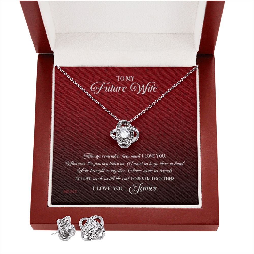 Custom Name To My Future Wife Always Remember How Much I Love You 14k White Gold Pendant Necklace Jewelry Gift For Wife Mother day - Delicate Leather