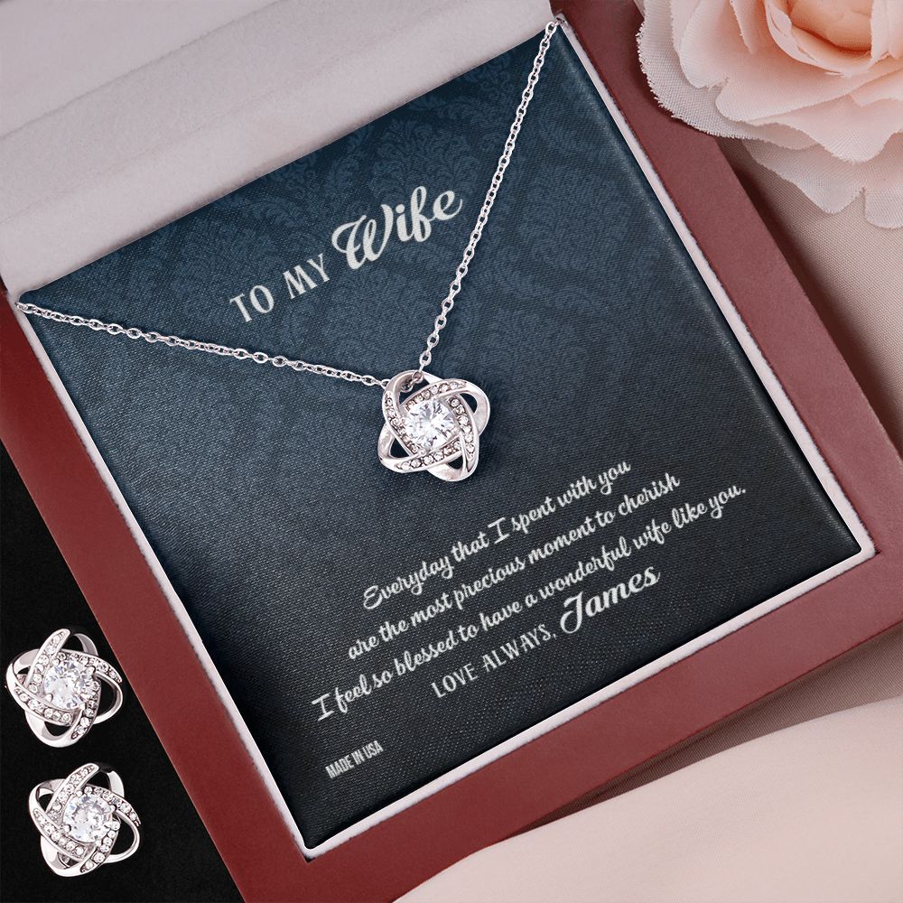 Custom To My Wife Every Day That I Spend With You Necklace Jewelry 14k White Gold Pendant Necklace Jewelry Gift For Wife Mother day - Delicate Leather