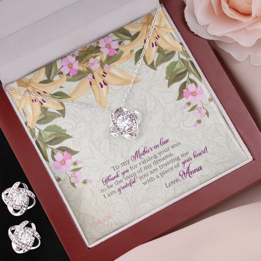 Custom Interlocking Heart Pendant Necklace Gift for Mom More