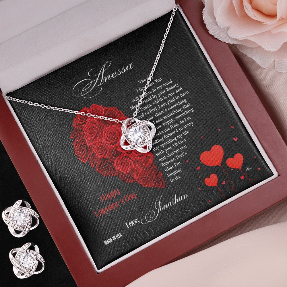 Custom Name The Day I First Saw You Still Lingers in My Mind 14k White Gold Pendant Necklace Jewelry Gift For Wife Fiancee Woman Mother day - Delicate Leather  